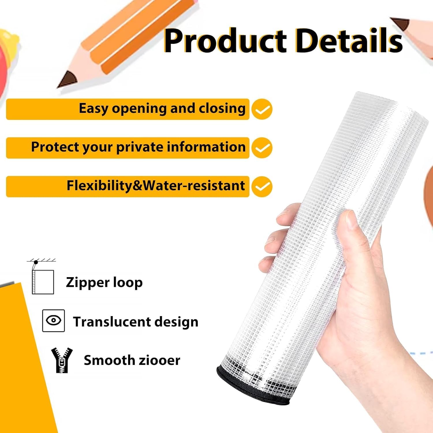 18pcs Mesh Zipper Pouch File Bags – 10 Large A3 & 8 Letter A4 Waterproof PVC Storage Bags – Black Reusable Zipper Bags for Puzzles, Board Games, School & Office Supplies