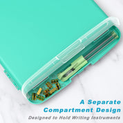 Plastic Clipboard with Storage – Side-Opening 8.5" x 11" Nursing Folio with Pen Holder