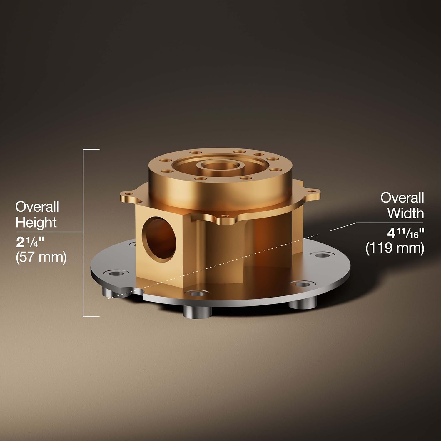 KOHLER K-97339-NA Mounting Block for Freestanding Bath Fillers – Compatible with Artifacts, Purist, Stillness, Margaux, Kelston & Composed – Chrome Finish