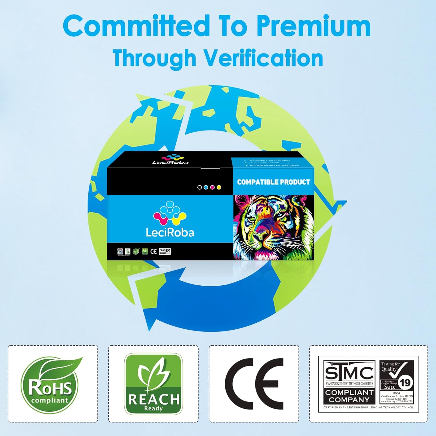 LeciRoba 3-Pack High-Yield Toner Cartridge Replacement for Xerox 106R02759/58/57/56 – Compatible with Xerox Phaser 6020, 6022, WorkCentre 6025, 6027 Series (Black/Yellow/Magenta – Cyan Not Included)