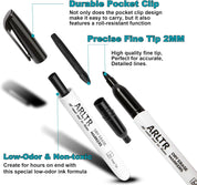 ARLTR Dry Erase Markers Bulk Pack – 160 Count Black Whiteboard Markers, Fine Tip, Low Odor, Chisel Point