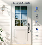 VE017 Fingerprint Smart Door Lock – 7-in-1 Keyless Entry with App Control, Biometric, Touchscreen Keypad, Auto Lock – Matte Black