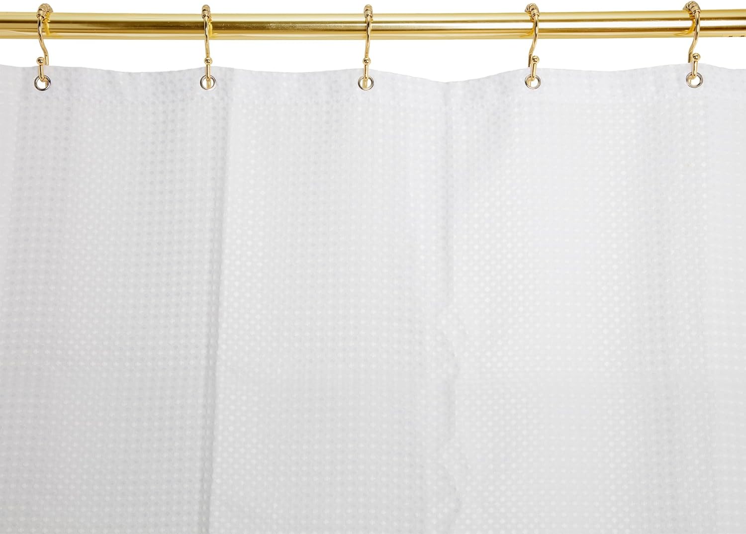 Utopia Alley Double Roller Shower Curtain Hooks – Set of 12 Metal Shower Curtain Rings for Bathroom – Gold