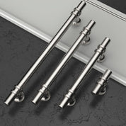 Asidrama 10-Pack 5-Inch (128mm) Brushed Satin Nickel Cabinet Pulls – Zinc Arch & Bow Kitchen Drawer Handles – Easy Install