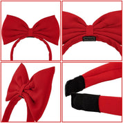Red Bow Headband – Costume Headband for Women and Girls, Ideal for Snow White & Powerpuff Girls Outfits