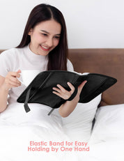 heouvo Bible Cover Case for Women – Includes No Bleed Highlighters, Pens, Tabs & Add-On Book Cover | Large Black Bible Bag with Shoulder Strap & Handles