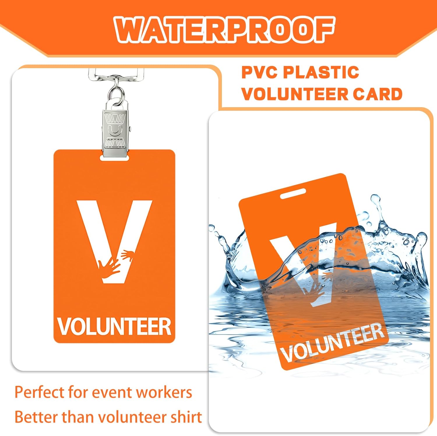 Colarr 24-Pack Volunteer Lanyards with PVC ID Badge Holders – Bulk Breakaway Neck Straps for Events, Church, School, Fundraisers