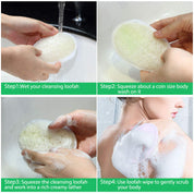24-Pack Exfoliating Loofah Sponge Pads – Natural Facial & Body Scrubber for Bath, Shower, Spa (White & Brown)