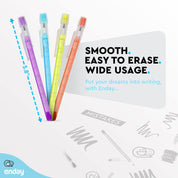 Emraw No. 2 HB Translucent Pencils – Multipoint Non-Sharpening Stackable Pencil with Matching Eraser (Pack of 15) – for Girls, Kids, Students, Teachers, Office