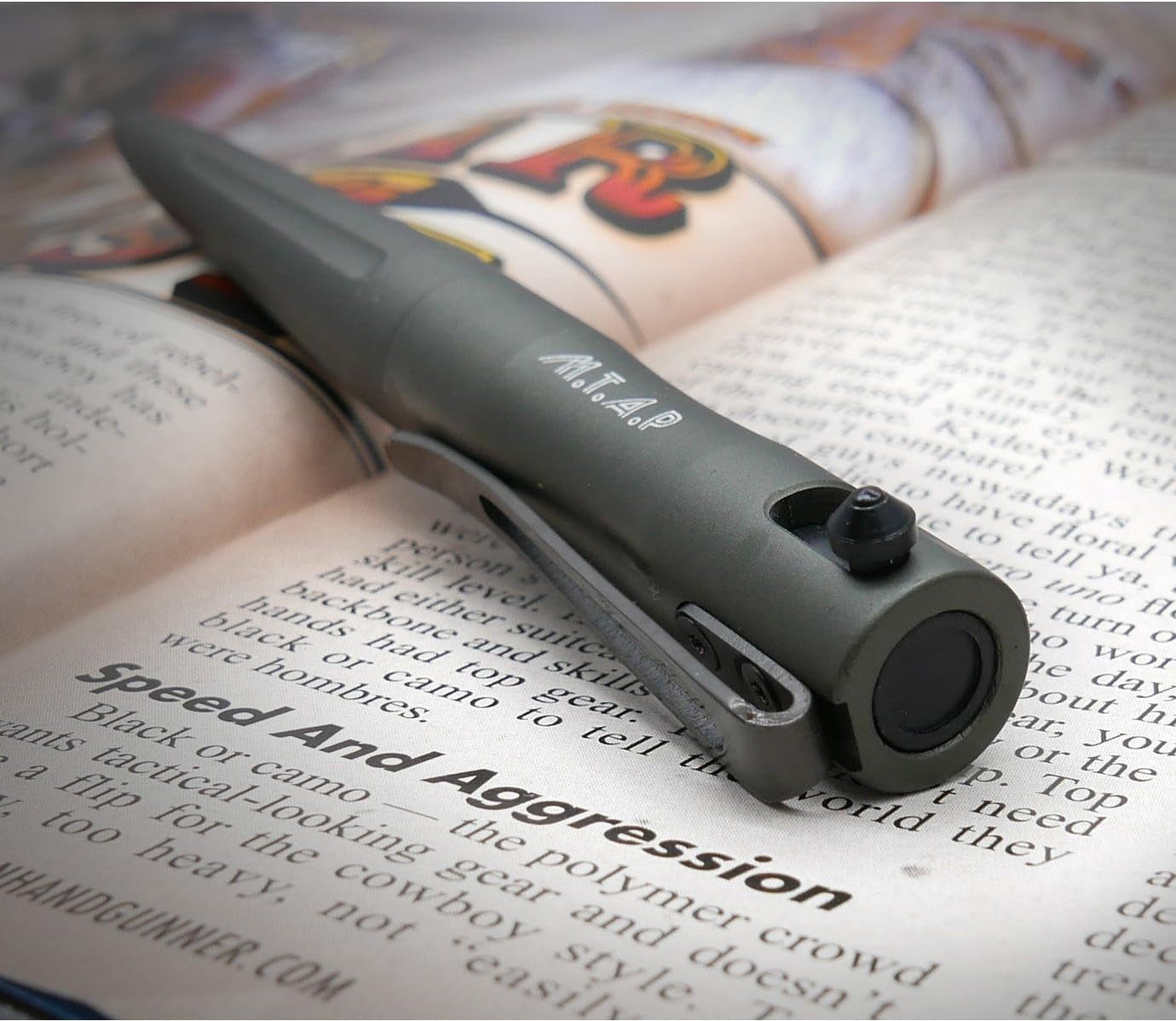 Cool Hand 4.3" EDC Tactical Bolt Action Pen – Compact Refillable Aluminum Barrel w/MTAP Logo, 0.5mm Ballpoint