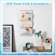 2-Pack Fish Extender Gift Hangers – 3-Pocket Cruise Hanging Organizers for FE Gift Exchanges & Pixie Dusting, 2025 Cruise Ready (White)