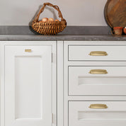 khtumeware 10-Pack 3-Inch Cup Drawer Pulls – Champagne Bronze Cabinet Handles – Brushed Gold Zinc Alloy Hardware for Kitchen, Bathroom, or Dresser Cabinets