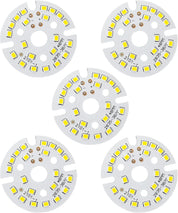 MECCANIXITY COB LED Light Chip Beads – 7W 120lm 3000-3200K, 21-24VDC, Warm White, Energy Saving Bulbs for Spotlight/Floodlight Replacement, 5-Pack