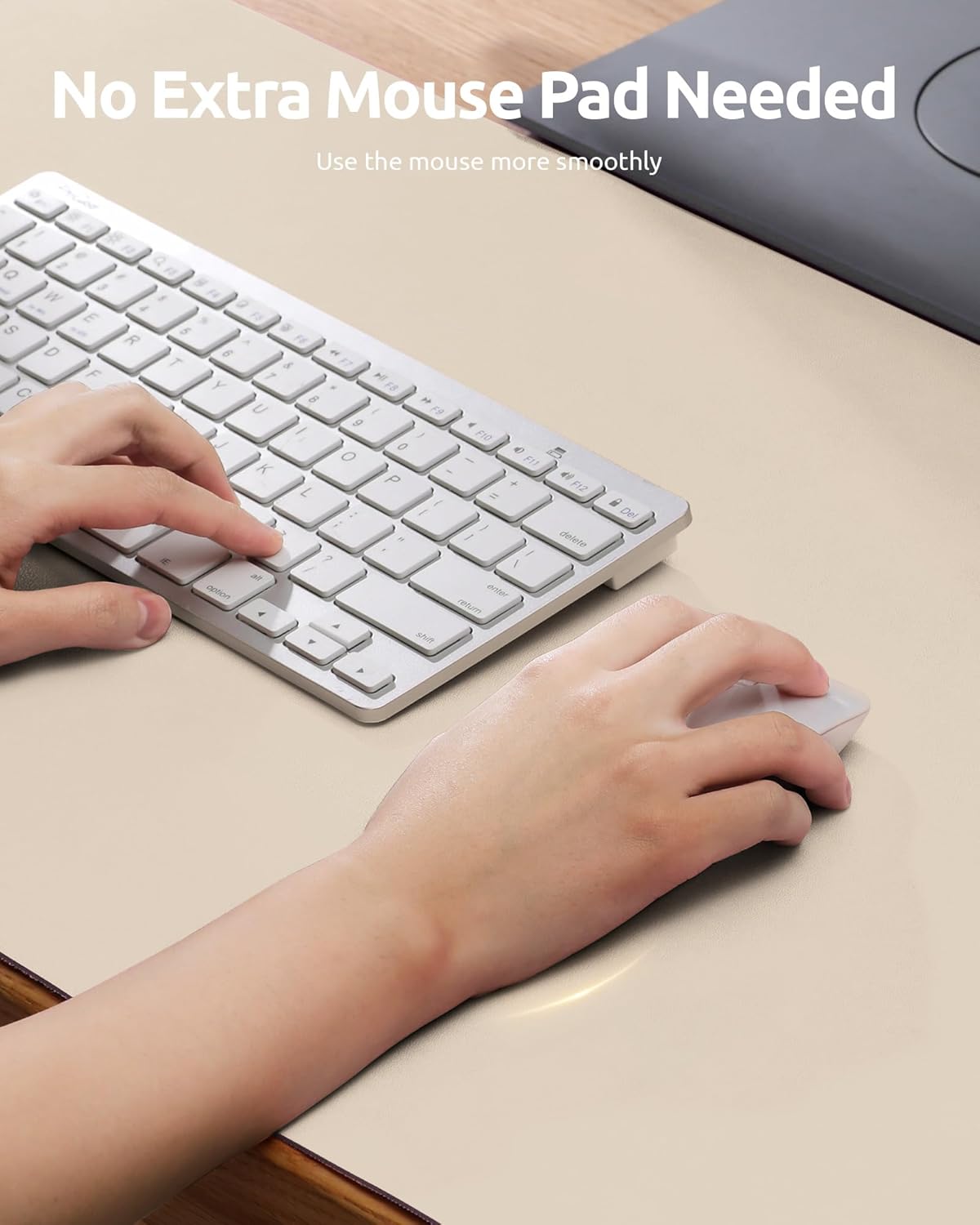 Leather Desk Pad Protector – Large PU Leather Desk Mat (23.6" x 13.8") – Waterproof, Non-Slip Writing Pad for Office & Home