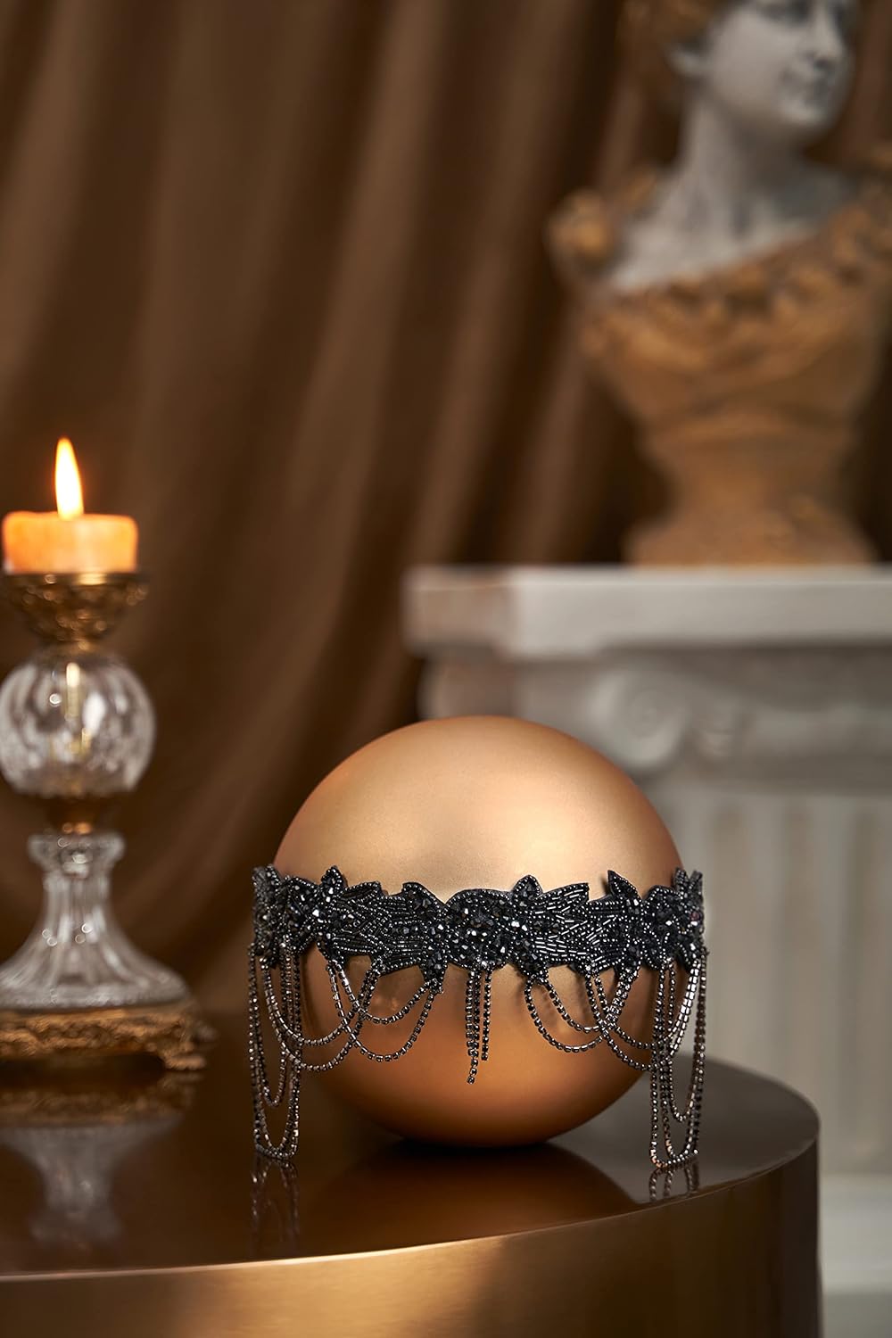 BABEYOND 1920s Flapper Headpiece – Roaring 20s Great Gatsby Headband, Vintage Hair Accessory for Women, Black