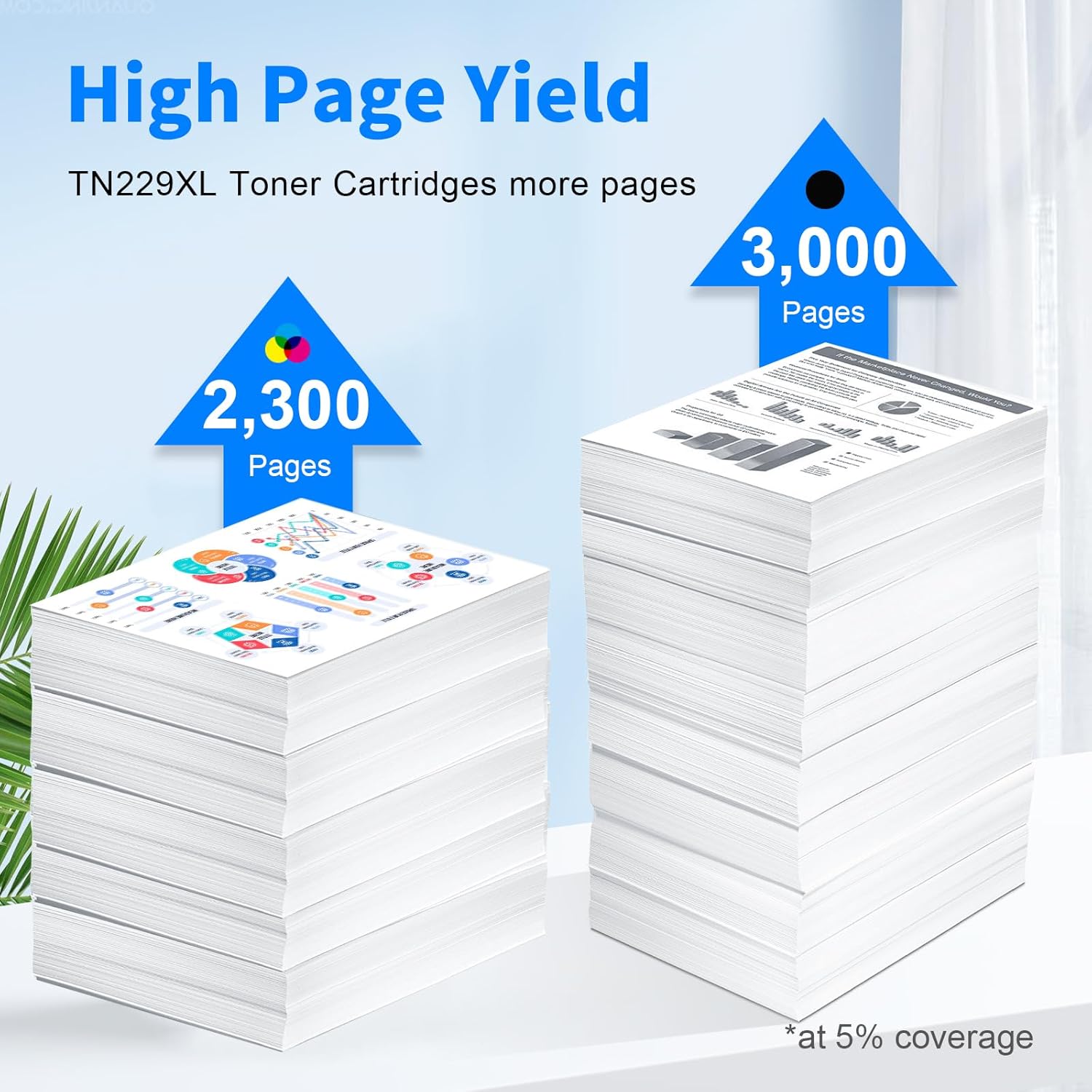 Compatible Toner Cartridge Replacement for Brother TN229XL – High Yield 3-Pack (Black, Cyan, Magenta) for HL-L3280CDW, MFC-L3780CDW, MFC-L3720CDW