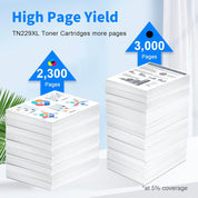 Compatible Toner Cartridge Replacement for Brother TN229XL – High Yield 3-Pack (Black, Cyan, Magenta) for HL-L3280CDW, MFC-L3780CDW, MFC-L3720CDW