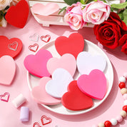Fuyoooo Heart Shaped Sticky Notes Pad & Love Paper Clips Set – 104 Pcs, 2.83" x 2.83" Cute Office Supplies for Women
