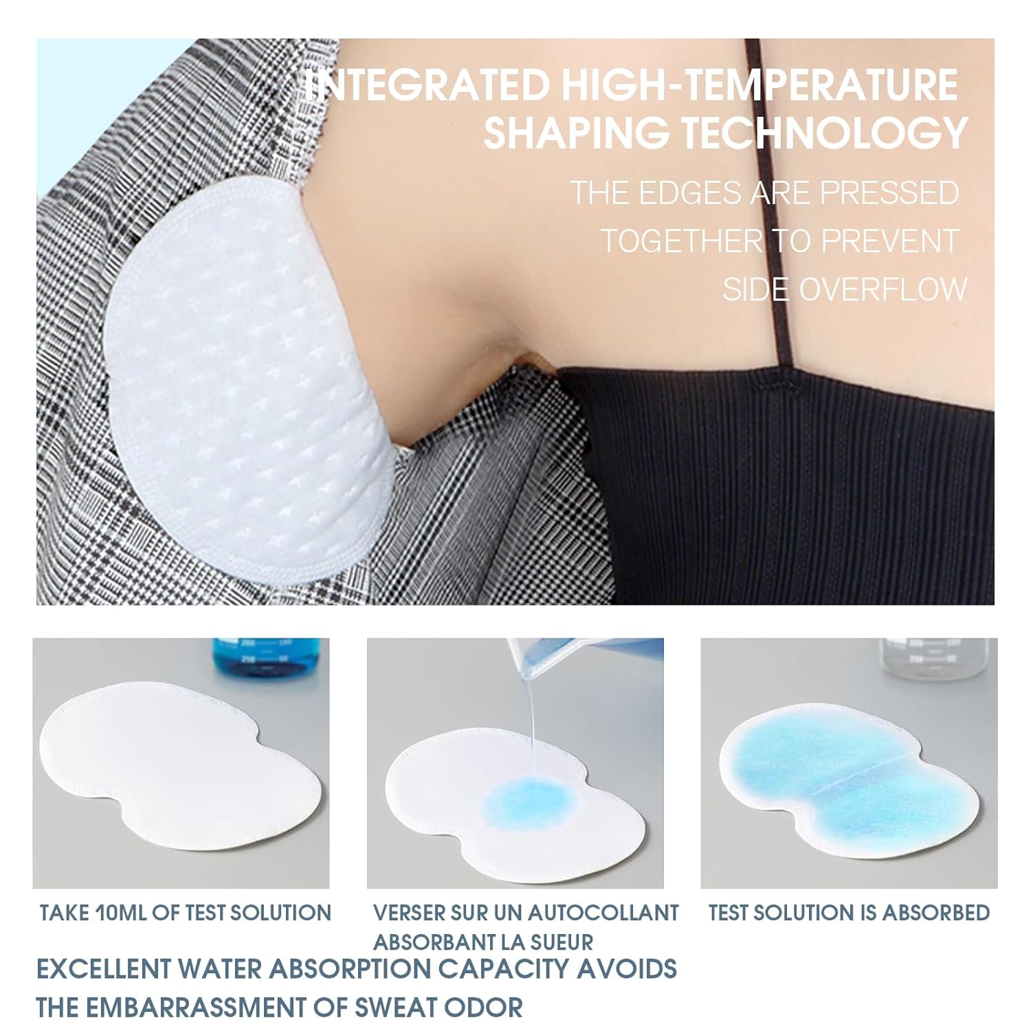 150 PCS Underarm Sweat Pads – Premium Disposable Armpit Sweat Shields for Men & Women – Ultra-Absorbent, Comfortable Hyperhidrosis Protection