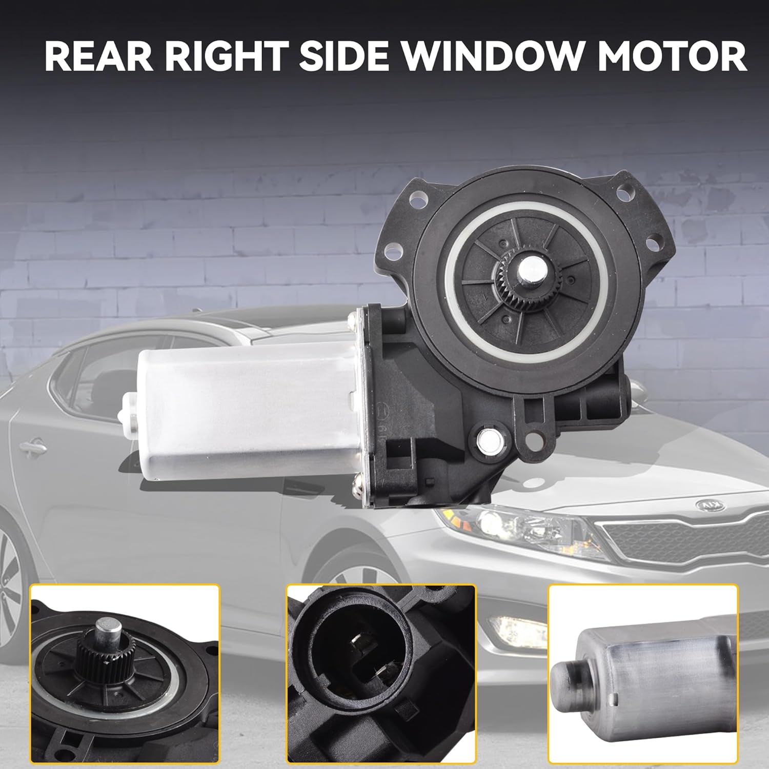 Unikpas Rear Right Window Motor for Kia Optima 2011–2015 – Rear Passenger Side