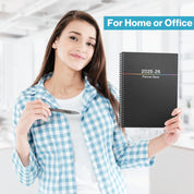 Large Academic Planner 2025–2026 – 8.5 x 11 Daily Calendar Book, July 2025 to June 2026, Spiral-Bound with Colorful Tabs, Stickers, Bookmark & Pocket