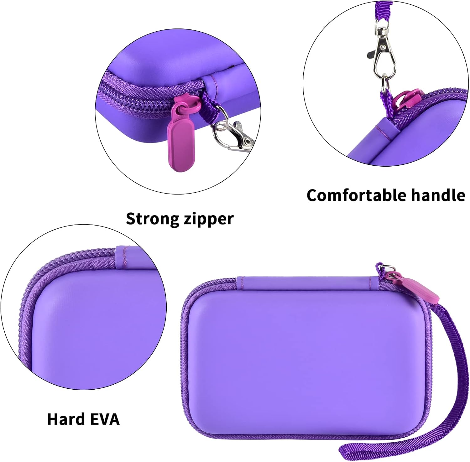 Travel Case for UCOMX/Nano/Iseyyox/LISEN/RTOPS 3-in-1 Wireless Charger – Foldable Magnetic Charging Station Storage Holder Bag – Purple (Box Only)