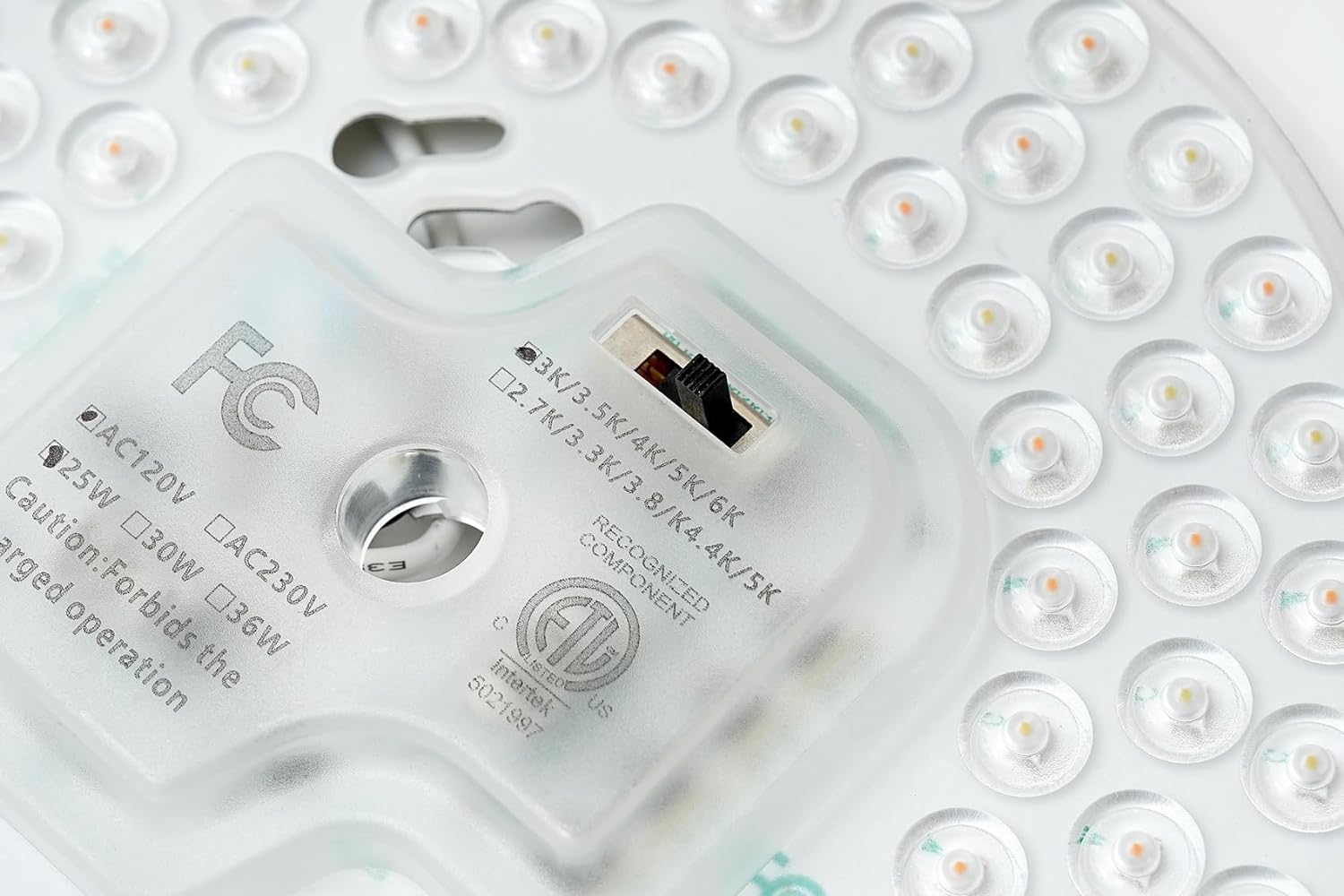 HAOLEDI 6.69" LED Ceiling Fan Light Retrofit Kit – 25W 3000LM – 5CCT Adjustable 3000K–6000K – Dimmable