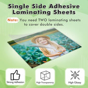 Koala Self Adhesive Laminating Sheets - 9 x 12 Inch Self Laminating Sheets, No Machine Needed Clear Self Sealing Laminate Sheets for Stickers, Photos - 5 Sheets