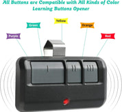 2-Pack Replacement Garage Door Opener Remote – Compatible with LiftMaster, Chamberlain, Sears, Craftsman – Includes Battery & Visor Clips – Works from 1993 to Present