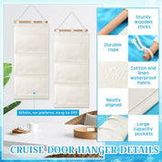 2-Pack Fish Extender Gift Hangers – 3-Pocket Cruise Hanging Organizers for FE Gift Exchanges & Pixie Dusting, 2025 Cruise Ready (White)