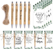 30 Sets Employee Appreciation Gifts – Motivational Bamboo Pens with Thank You Cards for Teachers, Students, Coworkers & Teams
