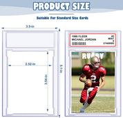 Homthy 50 PCS Acrylic Card Case Holders – Transparent Graded Card Slabs with Label Slot for Trading, Sports, and Game Cards