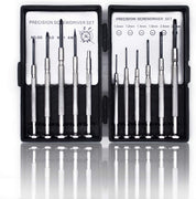 11 Piece Mini Precision Screwdriver Set – Chrome Finish, Ideal for Eyeglasses, Electronics, Jewelry