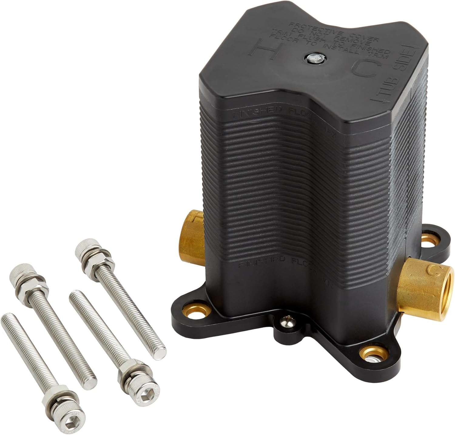 Signature Hardware 448006 Freestanding Tub Filler Rough-In Valve with Built-In Stops – Solid Brass Construction