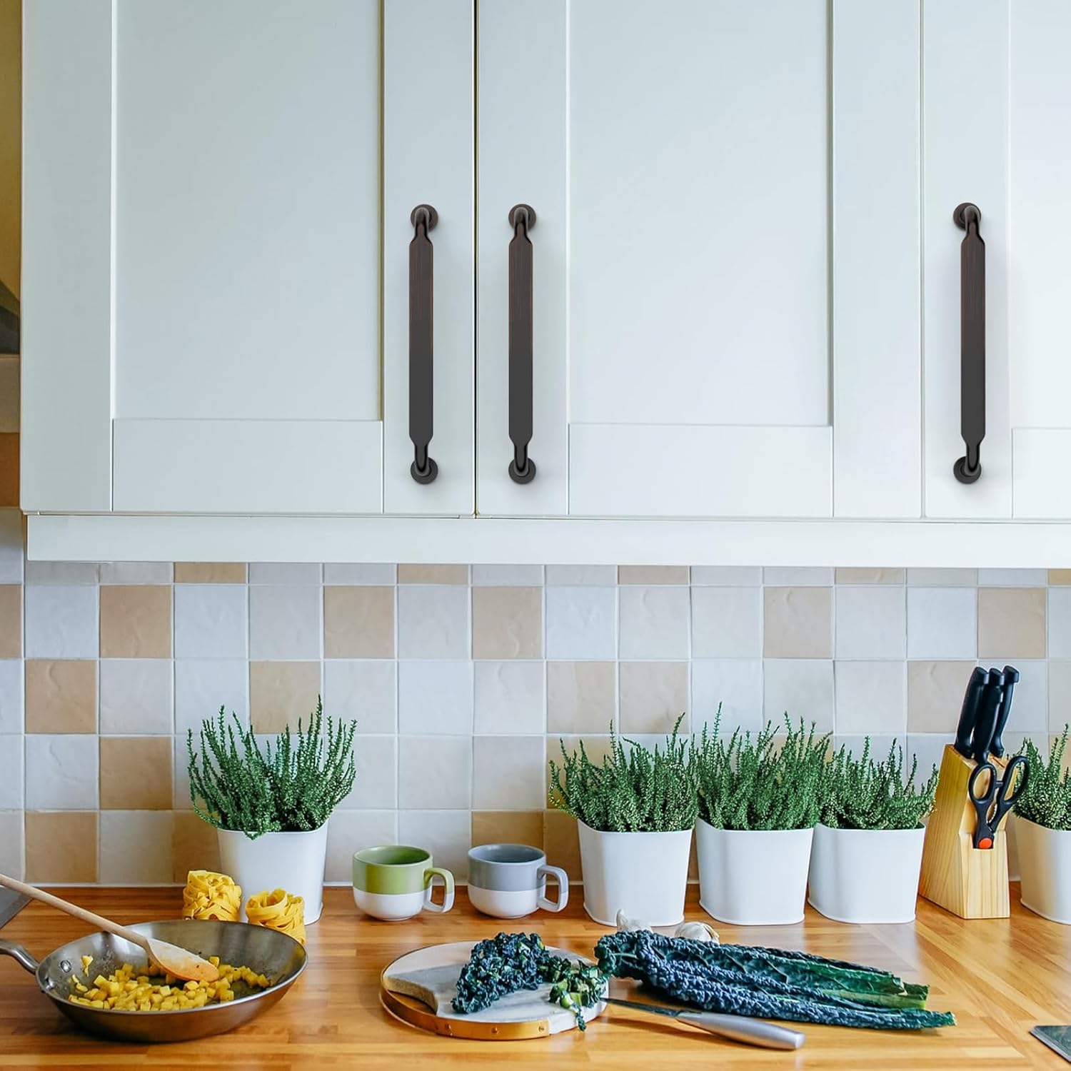 Asidrama 10-Pack 5-Inch Oil Rubbed Bronze Cabinet Pulls – Kitchen Drawer Handles – Arch & Bow Style