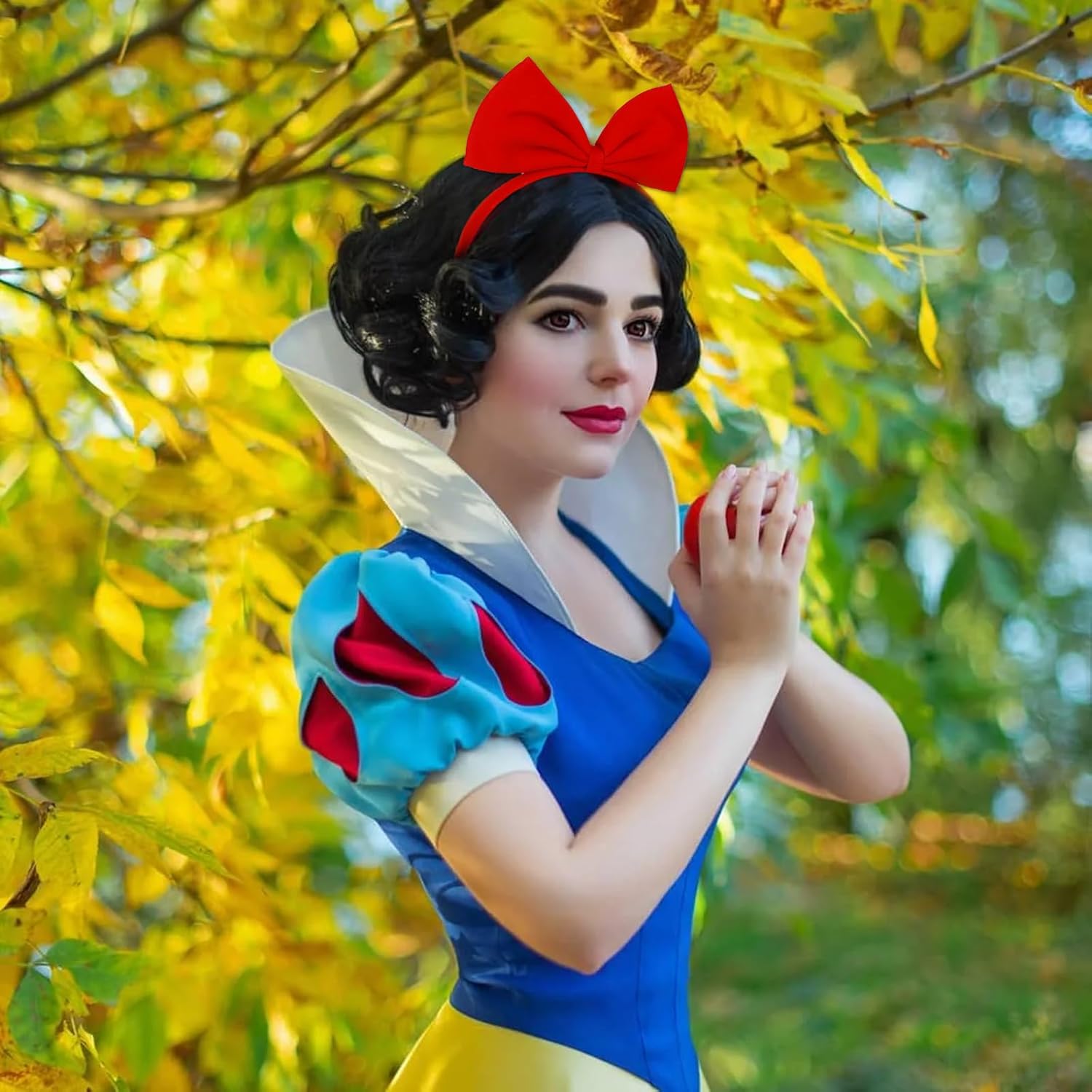 Red Bow Headband – Costume Headband for Women and Girls, Ideal for Snow White & Powerpuff Girls Outfits