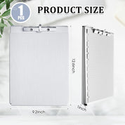 Henoyso Metal Storage Clipboard – Heavy-Duty Aluminum Clip Board with Storage Compartment – 12.6" x 9.2" – Fits Letter Size Paper