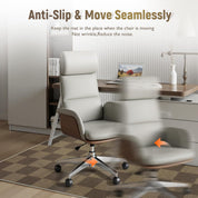 Anidaroel 48"x60" Chair Mat for Hardwood & Tile Floors – Anti-Slip Desk Chair Rug for Home Office, Large Rectangular Floor Protector for Rolling Chairs, Rice Coffee-2 / Check