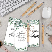 30 Sets Employee Appreciation Gifts – Motivational Bamboo Pens with Thank You Cards for Teachers, Students, Coworkers & Teams