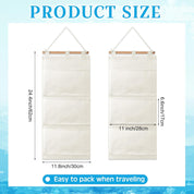 2-Pack Fish Extender Gift Hangers – 3-Pocket Cruise Hanging Organizers for FE Gift Exchanges & Pixie Dusting, 2025 Cruise Ready (White)