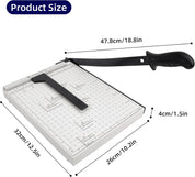 ZEQUAN Guillotine Paper Cutter – 12-Inch Heavy Duty Paper Trimmer with Safety Blade Lock, 12 Sheet Capacity – Metal Paper Slicer for Office, Home, and School