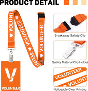 Colarr 24-Pack Volunteer Lanyards with PVC ID Badge Holders – Bulk Breakaway Neck Straps for Events, Church, School, Fundraisers