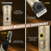 Beard Trimmer for Men – 7-in-1 Electric Grooming Kit with Cordless Razor, Nose & Ear Trimmer, Hair Clippers, and Shaver