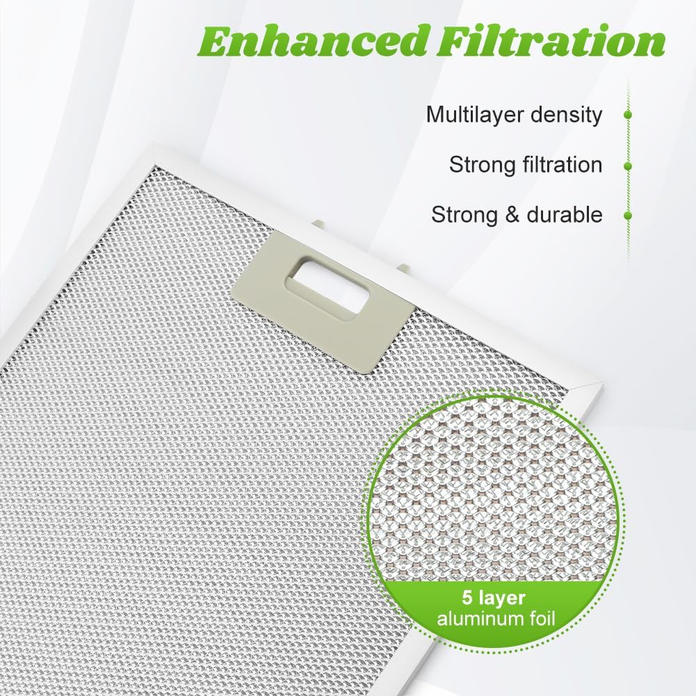 3-Pack W10169961A 5-Layer Aluminum Range Hood Filters – 10.5" x 12"