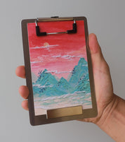 4×6 Stainless Steel Magnetic Clipboards – Mini Metal Clipboard with 304 Low Profile Clip, Message Board for Fridge, Recipes, Notes (4.3" x 6.5")