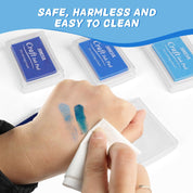 CINROPE 5-Pack Blue Ink Pads for Kids – Washable, Pet Safe, and Non-Toxic Ink for Rubber Stamps