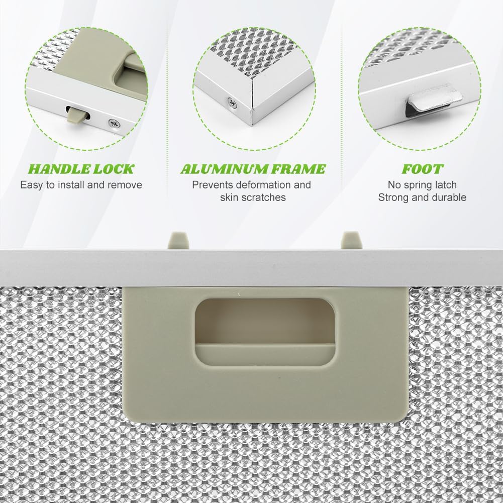 3-Pack W10169961A 5-Layer Aluminum Range Hood Filters – 10.5" x 12"