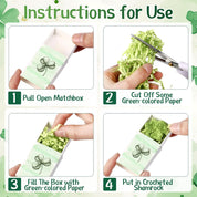 Wettarn 24 Sets St. Patrick's Day Crochet Shamrock Gifts – Handmade Lucky Clover with Greeting Box, Irish Day Party Favors & Decorations