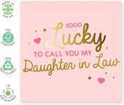CENTRAL 23 Cute Birthday Card for Daughter-in-Law – “So Lucky to Call You My Daughter-in-Law