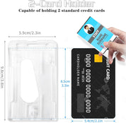 Heavy Duty Retractable Lanyard – Breakaway Lanyard for ID Badges & Keys, Retractable Keychain with Upgraded Carabiner, Key Ring, and 2-Card Holder (Matte Black)